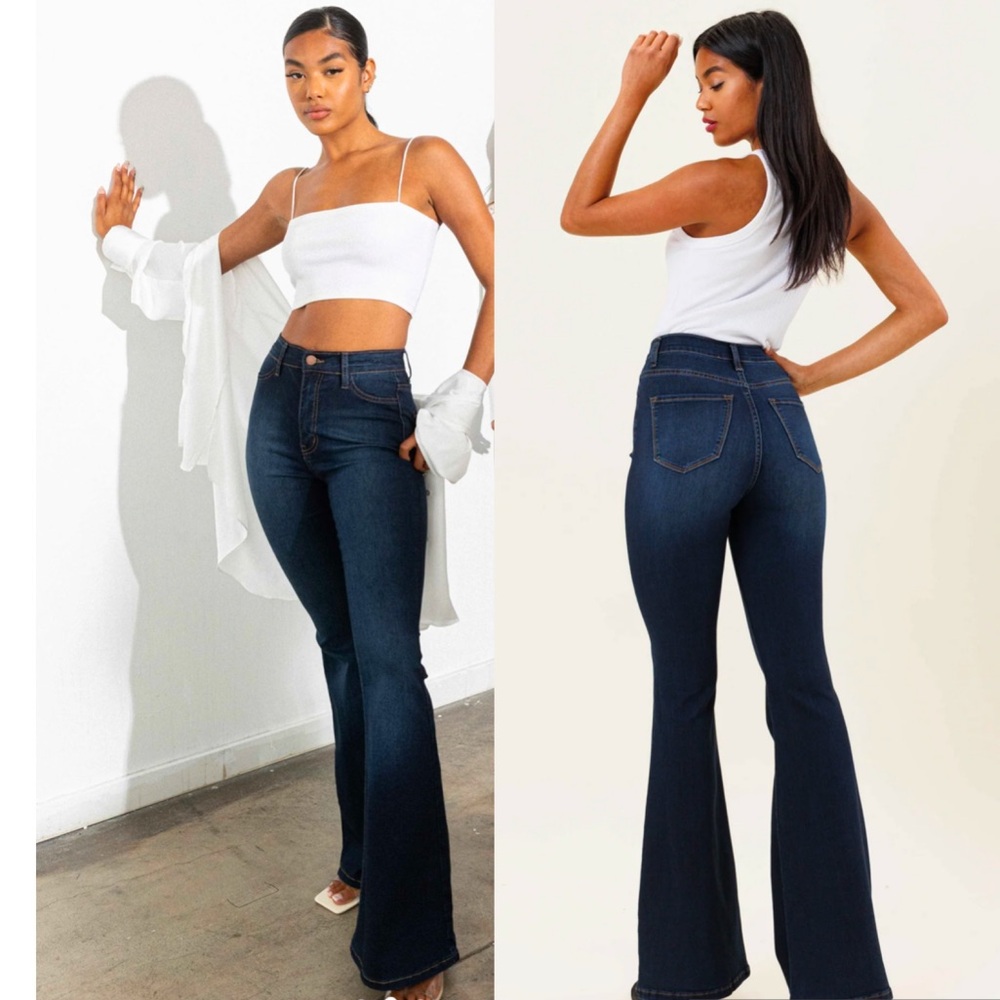 Vibrant M.i.U Tall Bell Flare Jeans - Picture 8 of 16